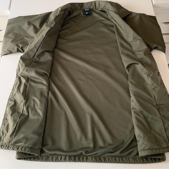 HUF triple triangle army green windbreaker jacket size medium - Picture 6 of 10